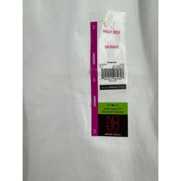 NWT No Boundaries Junior's White High Rise Skinny Jeans Size 17 - Picture 7 of 8